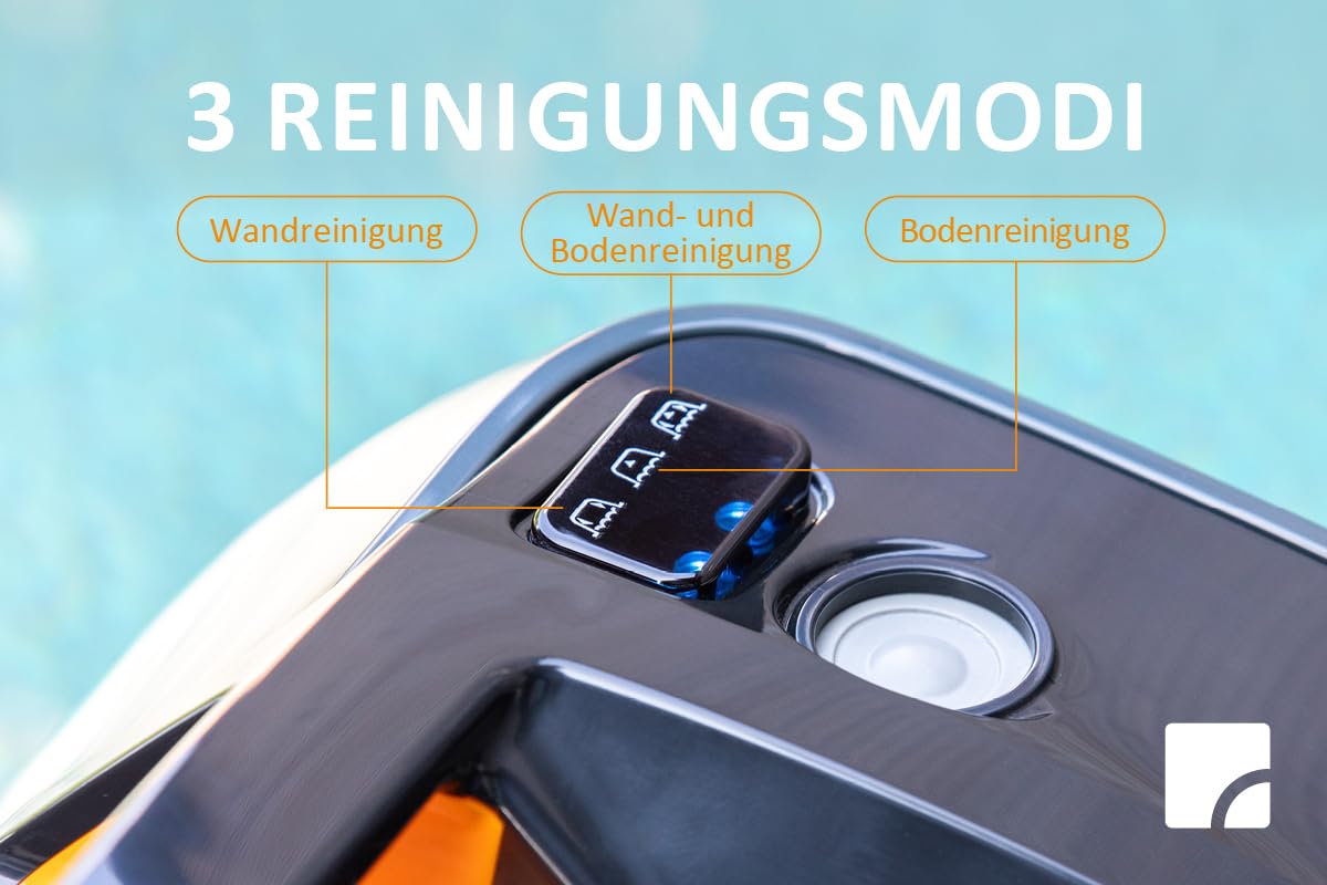 Steinbach Poolrunner SMART RXB 450 – Poolsauger mit App, 150 Min Laufzeit, Für Pools bis 40 m², Auch für Salzwasser geeignet