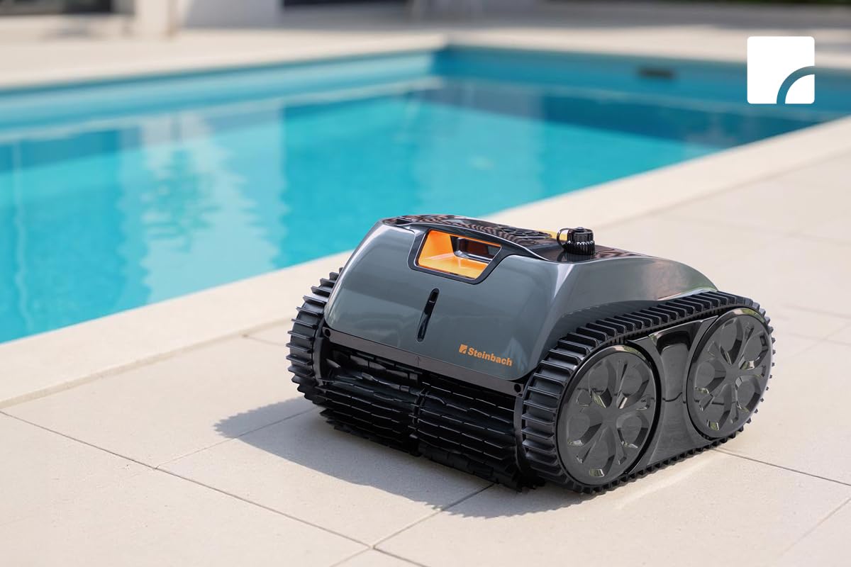Steinbach Poolrunner SMART RXB 450 – Poolsauger mit App, 150 Min Laufzeit, Für Pools bis 40 m², Auch für Salzwasser geeignet