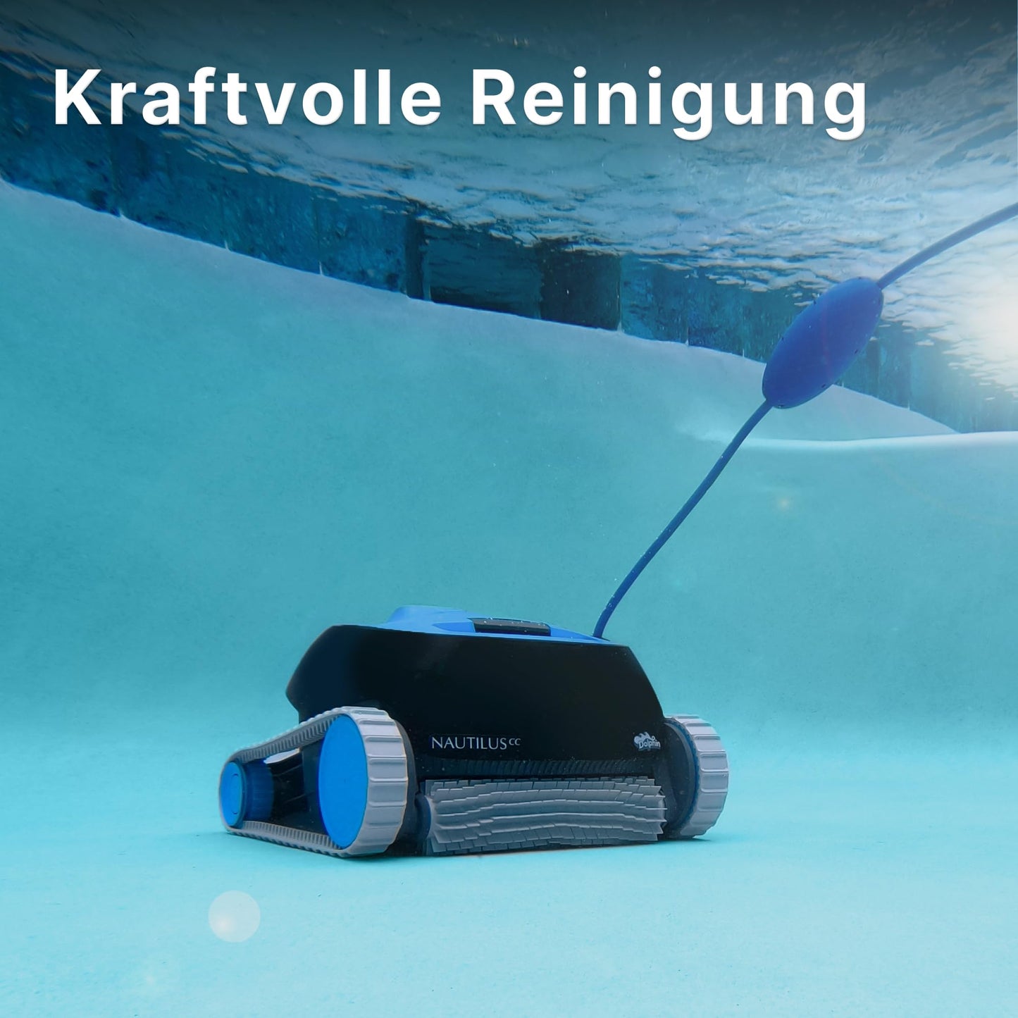 Dolphin Nautilus CC – Automatischer Poolroboter mit Kabel, Boden- & Wandreinigung, Für Eingelassene Pools bis 10 m, Energiesparend
