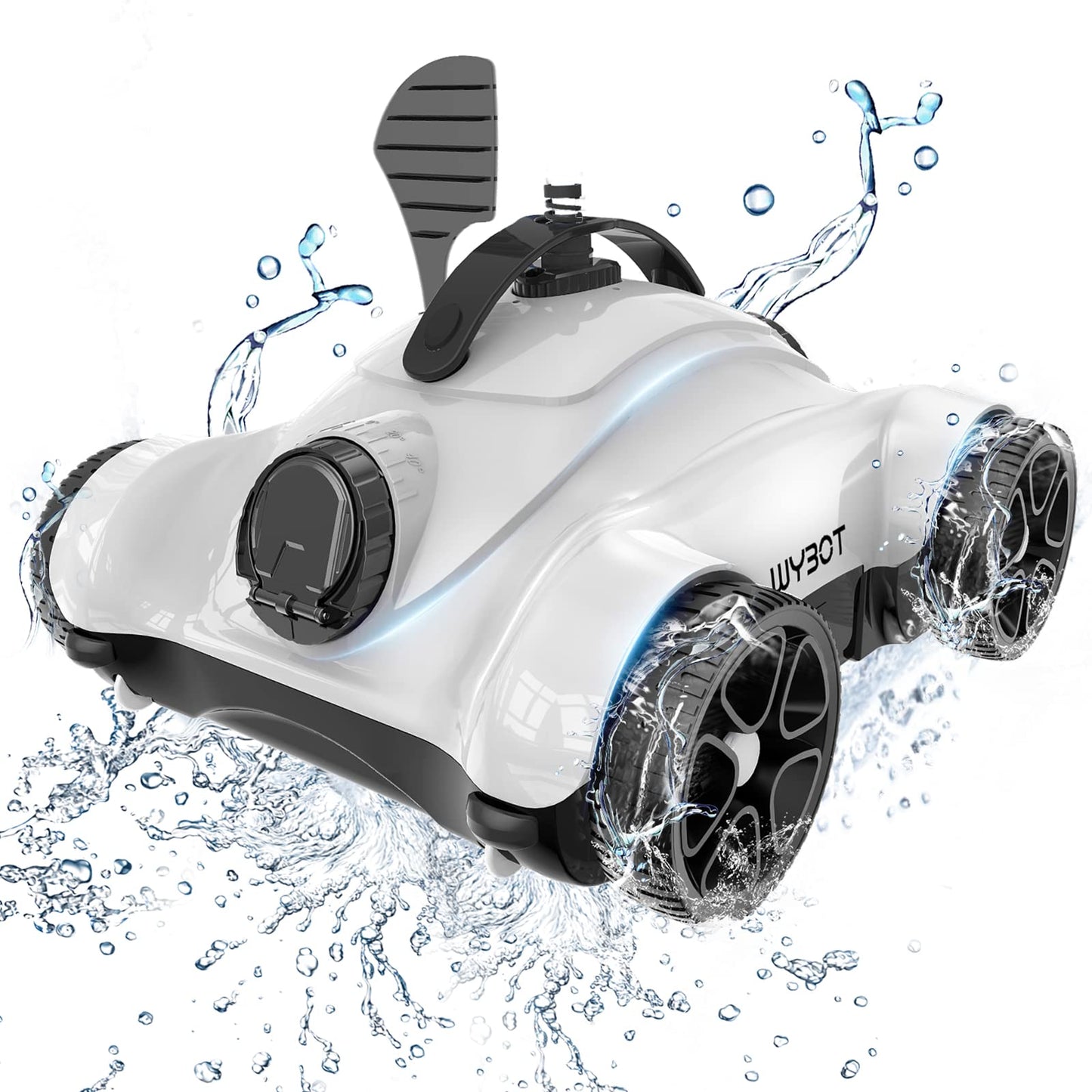 WYBOT Grampus 400 – Poolroboter mit 150W Saugkraft, 2 Motoren, 3 Modi, Einstellbare Düsen, Für Flachbodenpools