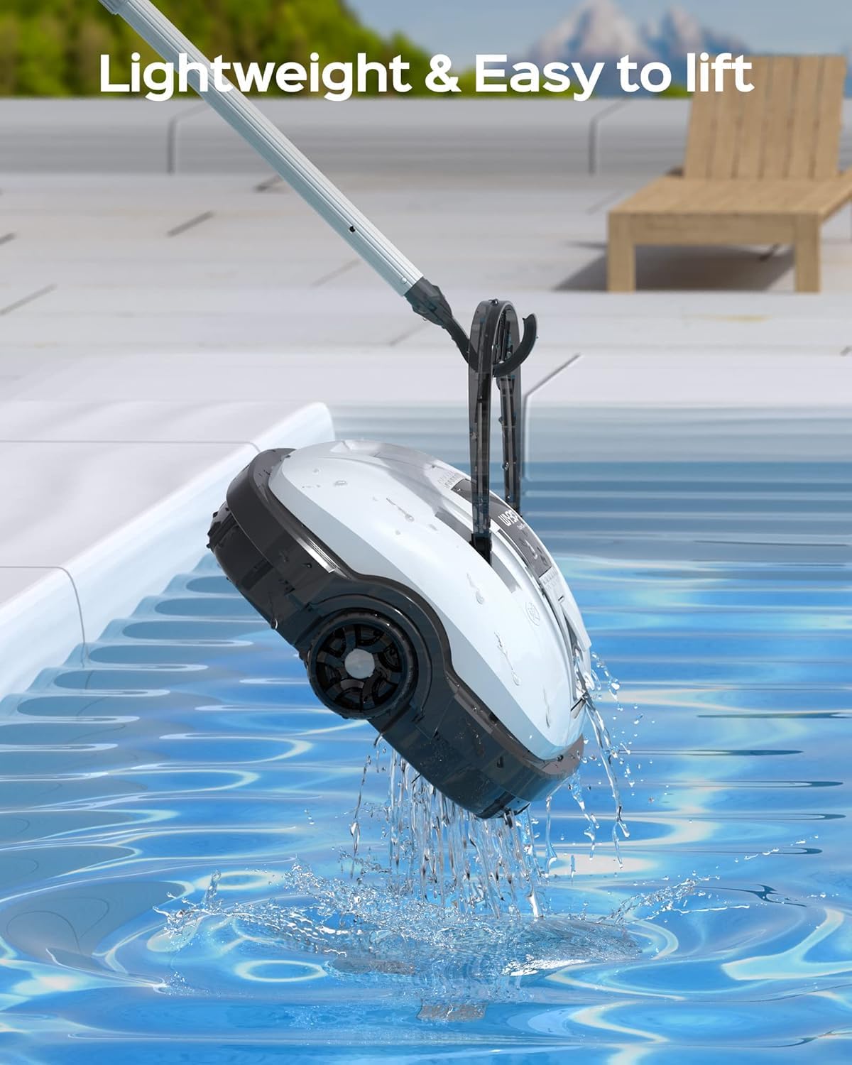 WYBOT – Kabelloser Poolroboter, Dual-Motor, 100 Min Laufzeit, Auto-Parken, Für Flachboden & Aufstellpools bis 80 m²