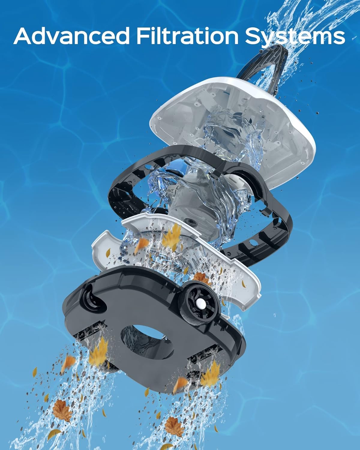 WYBOT – Kabelloser Poolroboter, Dual-Motor, 100 Min Laufzeit, Auto-Parken, Für Flachboden & Aufstellpools bis 80 m²