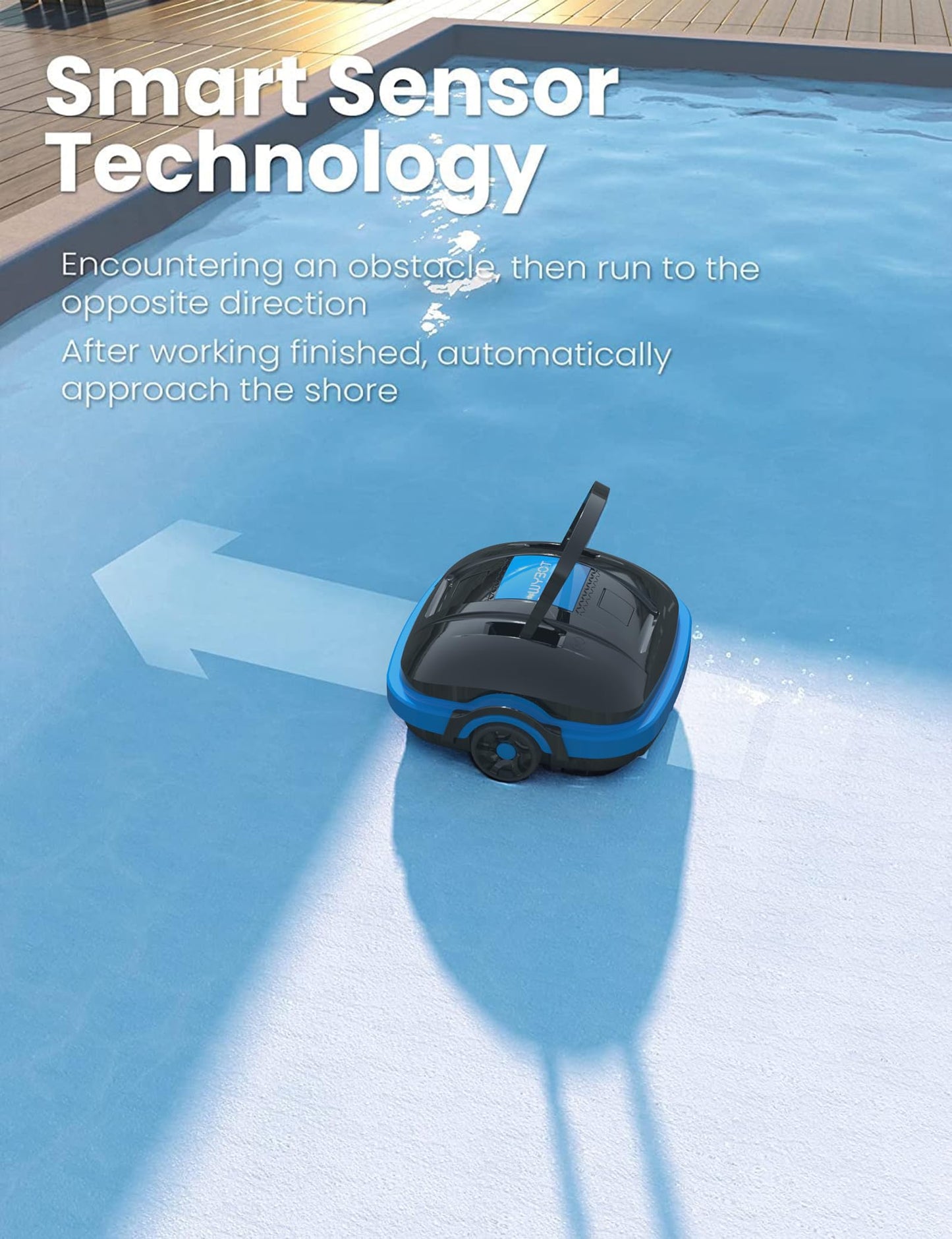 WYBOT – Kabelloser Poolroboter mit Dual-Motor, Auto-Parken, Für Aufstell- & Einbaubecken bis 50 m², Automatischer Poolsauger