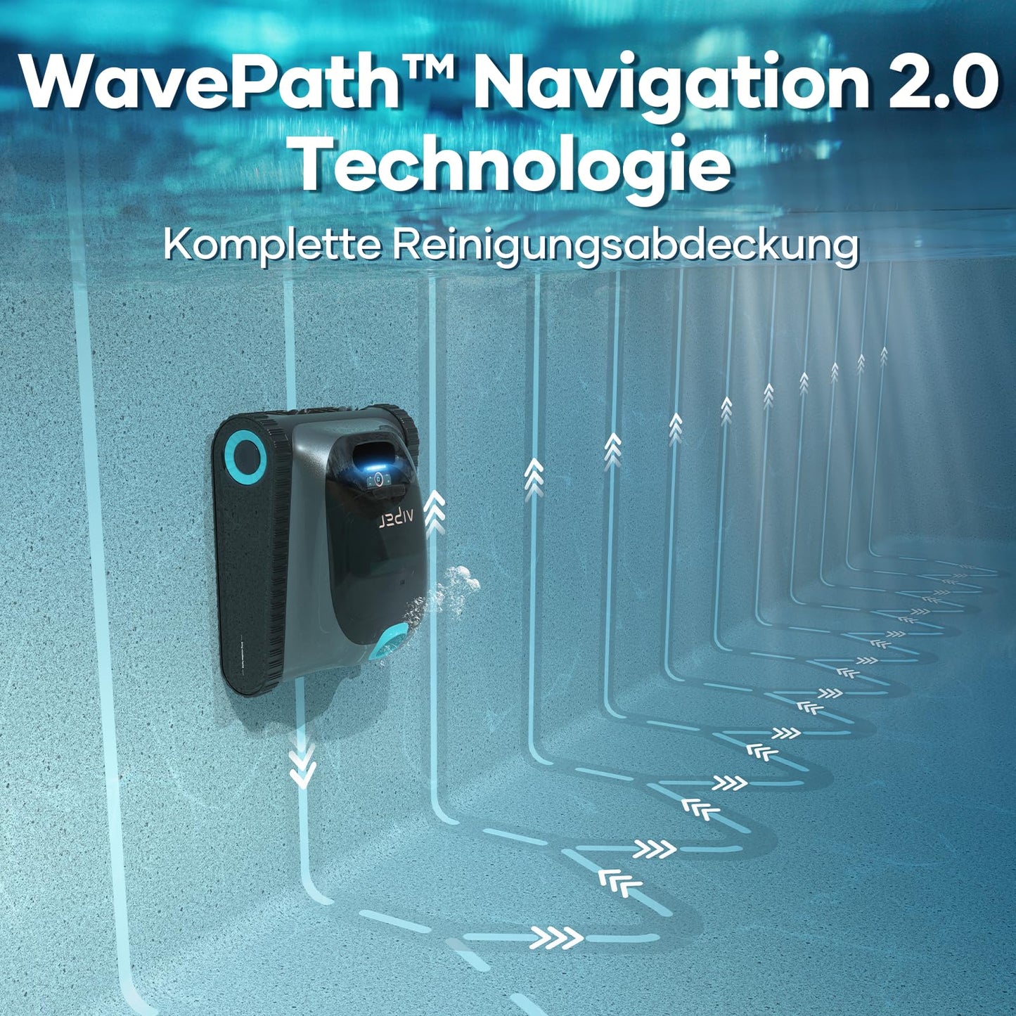 AIPER Scuba S1 – Kabelloser Poolroboter, Wandklettern, 150 Min Laufzeit, Intelligente Navigation, Für Pools bis 150 m²