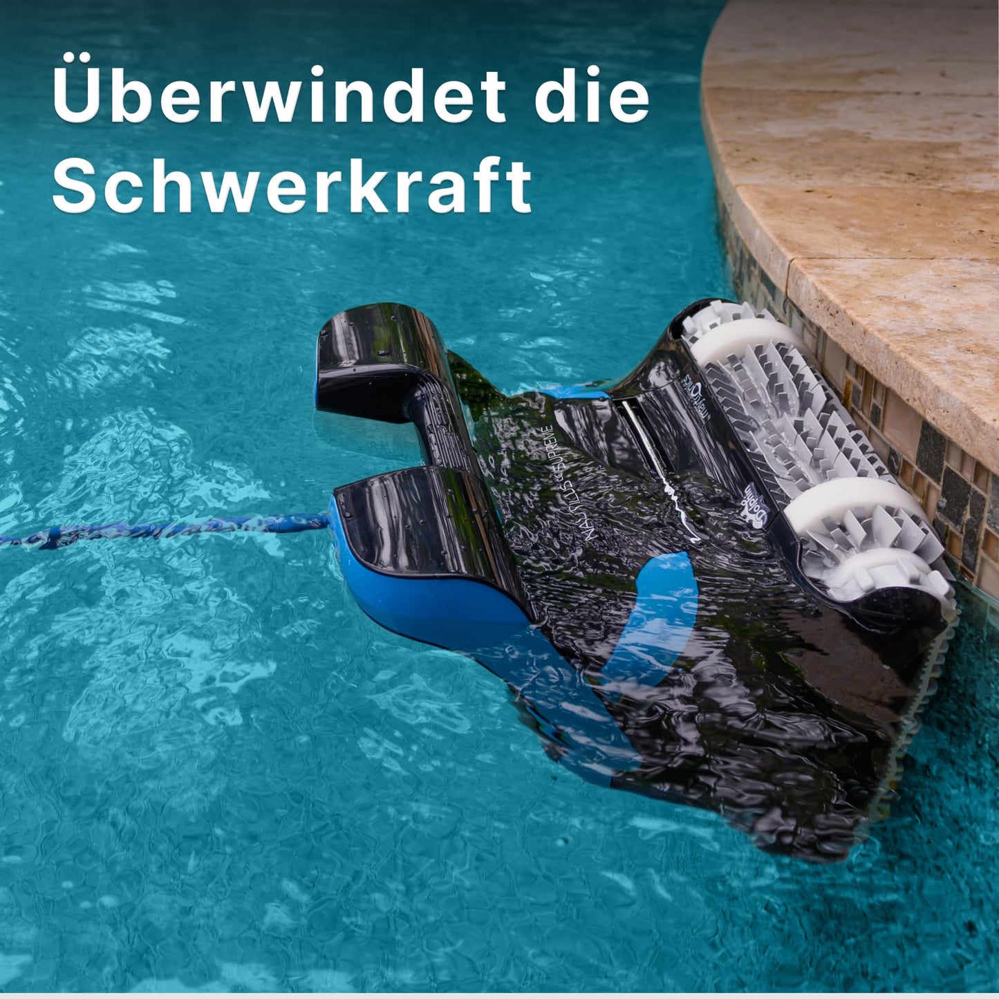 Dolphin Nautilus CC Supreme – Automatischer Poolroboter für Boden, Wand & Wasserlinie, Ultrafeinfilter, Pools bis 15 m
