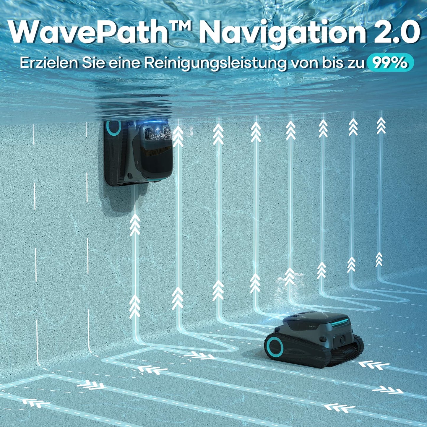 AIPER Scuba S1 Pro – Poolroboter für Boden, Wand & Wasserlinie, Intelligente Navigation, 180 Min Akku, Für Pools bis 200 m²