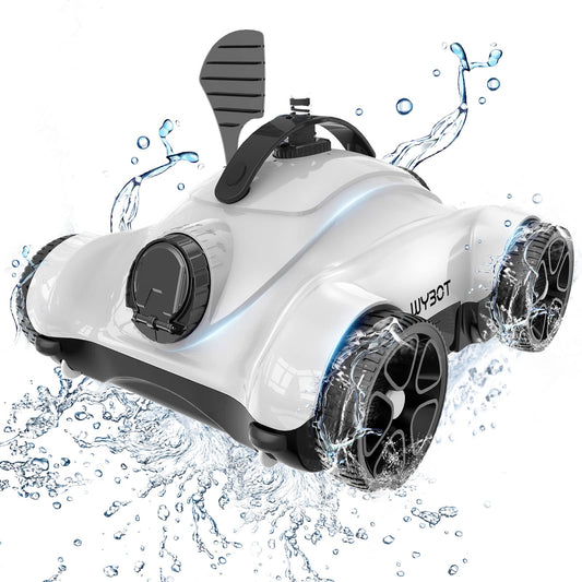 WYBOT Grampus 400 – Poolroboter mit 150W Saugkraft, 2 Motoren, 3 Modi, Einstellbare Düsen, Für Flachbodenpools