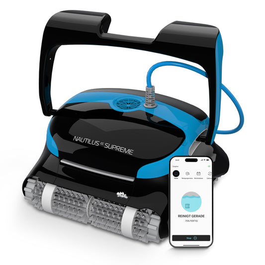 Dolphin Nautilus CC Supreme – Automatischer Poolroboter für Boden, Wand & Wasserlinie, Ultrafeinfilter, Pools bis 15 m