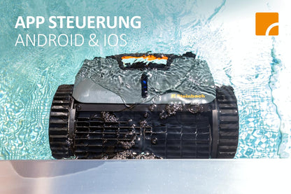 Steinbach Poolrunner SMART RXB 450 – Poolsauger mit App, 150 Min Laufzeit, Für Pools bis 40 m², Auch für Salzwasser geeignet