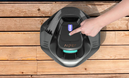 AIPER Poolroboter – Kabellos, 90 Min Akku, LED-Anzeige, Automatisches Parken, Für Ober- & Unterirdische Flachpools bis 80 m²