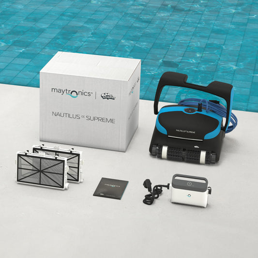 Dolphin Nautilus CC Supreme – Automatischer Poolroboter für Boden, Wand & Wasserlinie, Ultrafeinfilter, Pools bis 15 m