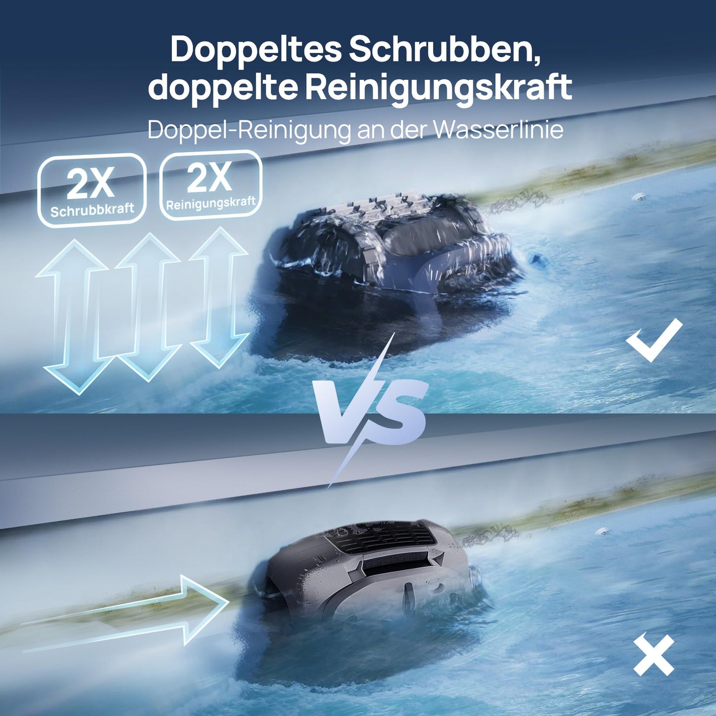 Beatbot AquaSense 2 – Kabelloser Poolroboter, Parkfunktion, Wand- & Bodenreinigung, Doppelte Wasserlinie, Für Pools bis 300 m²